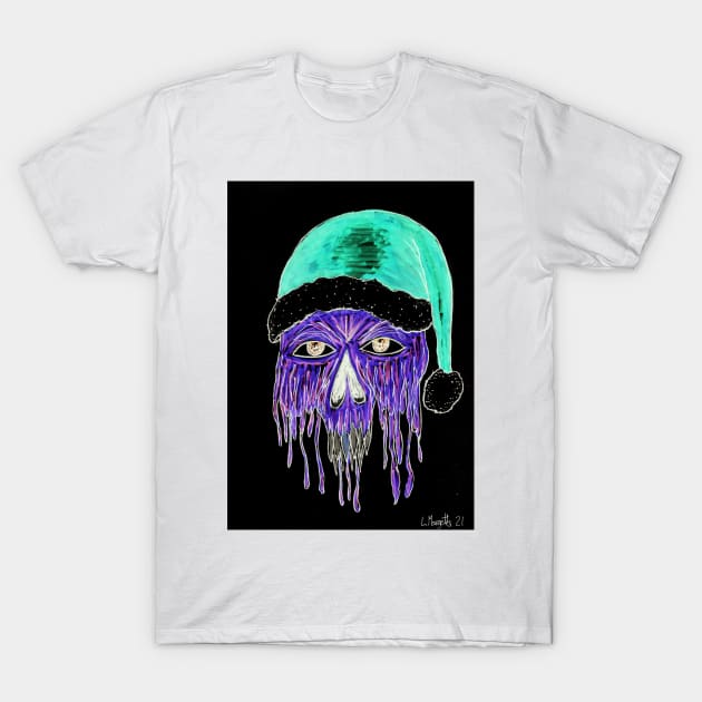 Dripping Purp Santa T-Shirt by LukeMargetts